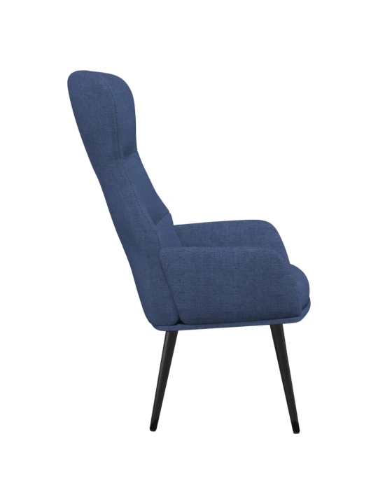 Relaxační křeslo modré textil
