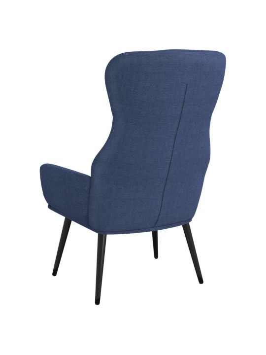 Relaxační křeslo modré textil