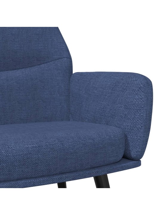 Relaxační křeslo modré textil