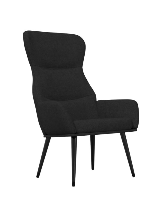 Relaxační křeslo černé textil