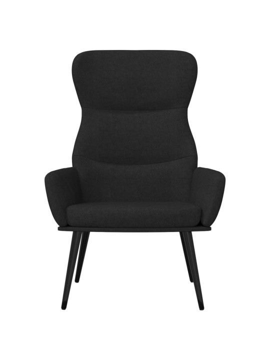 Relaxační křeslo černé textil