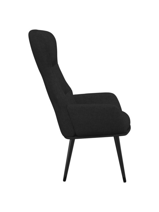 Relaxační křeslo černé textil