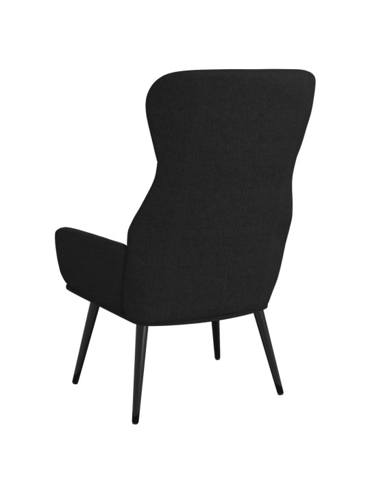 Relaxační křeslo černé textil