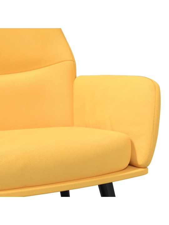 Relaxační křeslo hořčicově žluté textil
