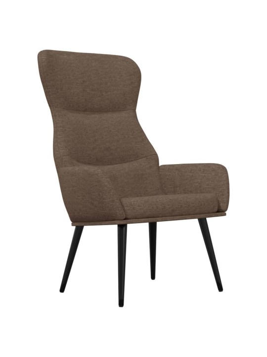 Relaxační křeslo taupe textil