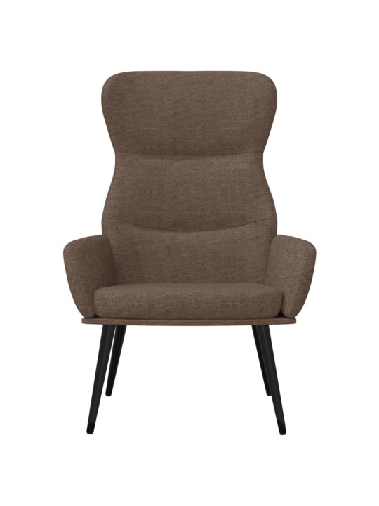 Relaxační křeslo taupe textil