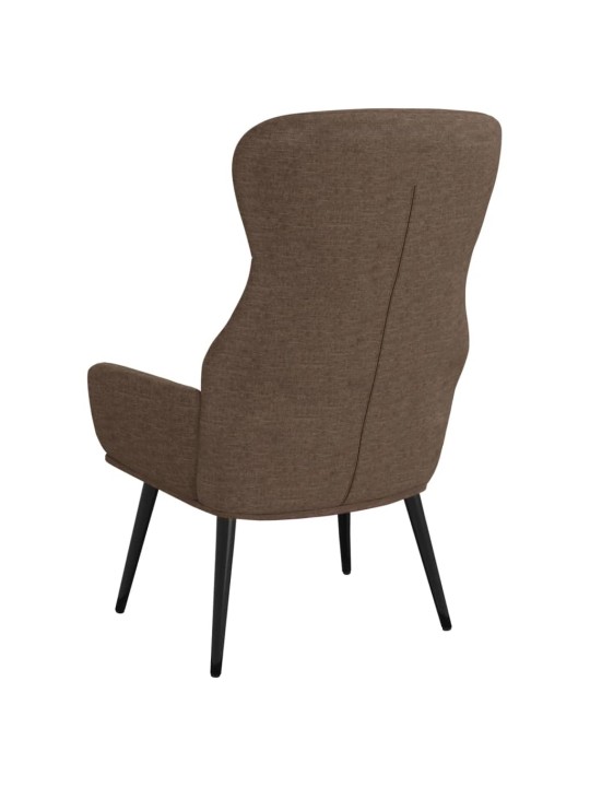 Relaxační křeslo taupe textil