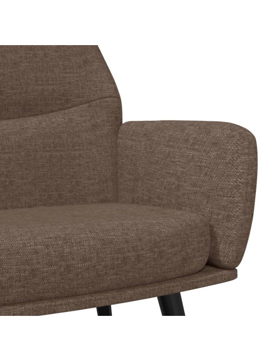 Relaxační křeslo taupe textil