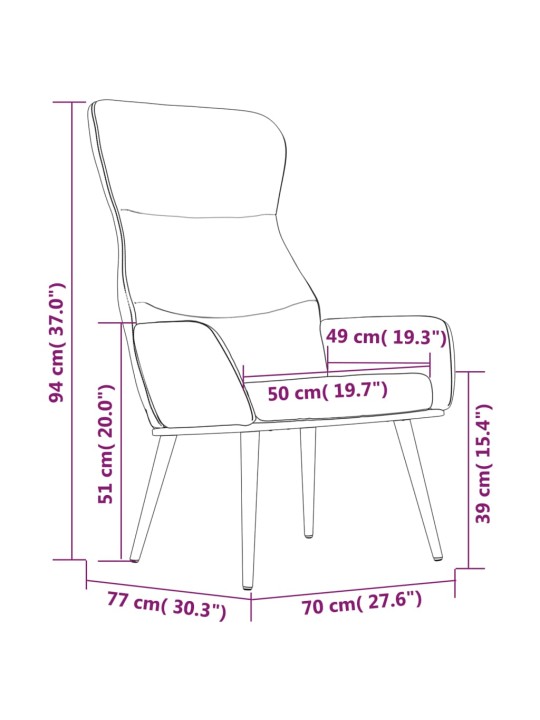 Relaxační křeslo taupe textil