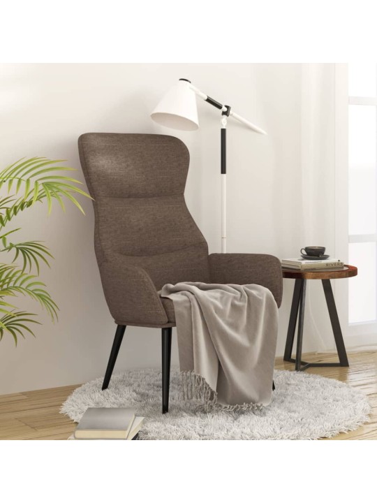 Relaxační křeslo taupe textil