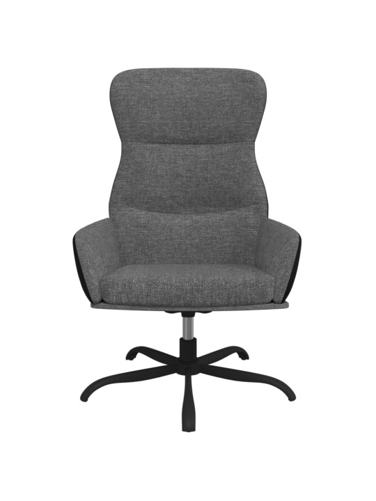 Relaxační křeslo světle šedé textil