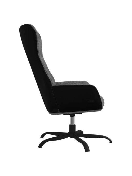 Relaxační křeslo světle šedé textil