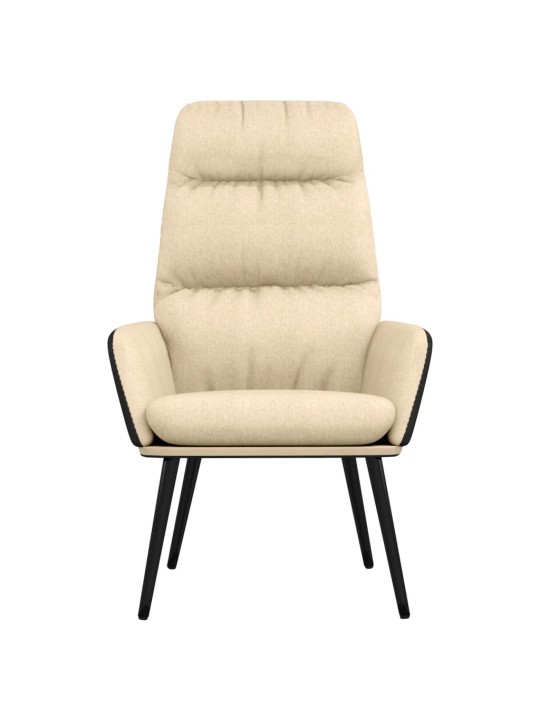 Relaxační křeslo krémové textil