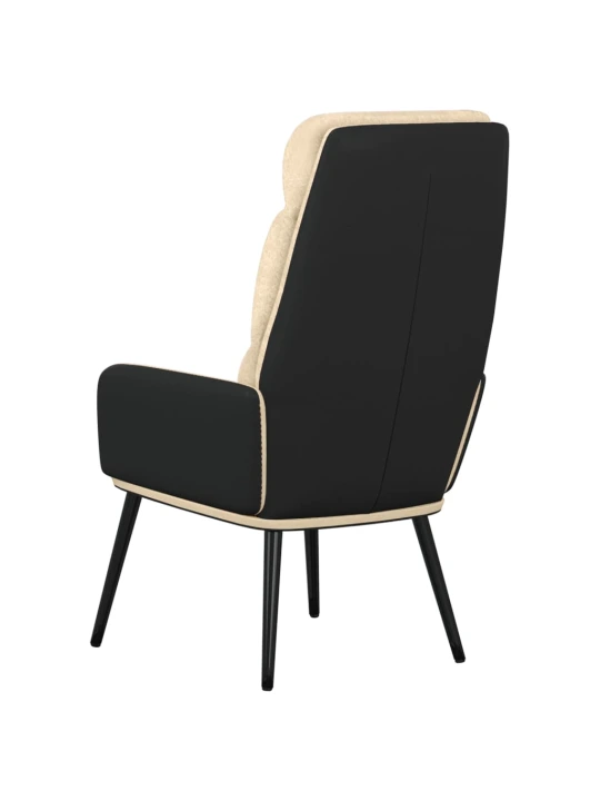 Relaxační křeslo krémové textil