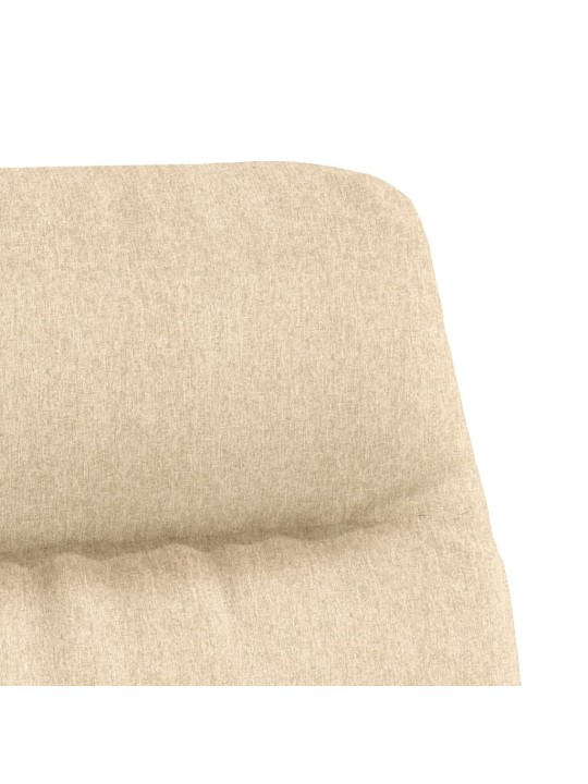 Relaxační křeslo krémové textil