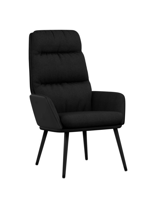 Relaxační křeslo černé textil