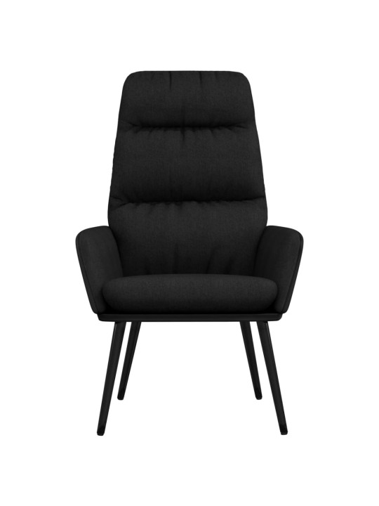 Relaxační křeslo černé textil