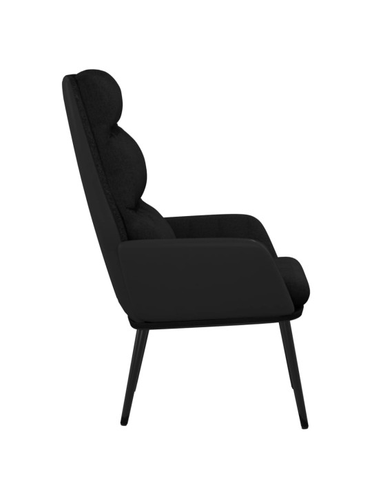 Relaxační křeslo černé textil
