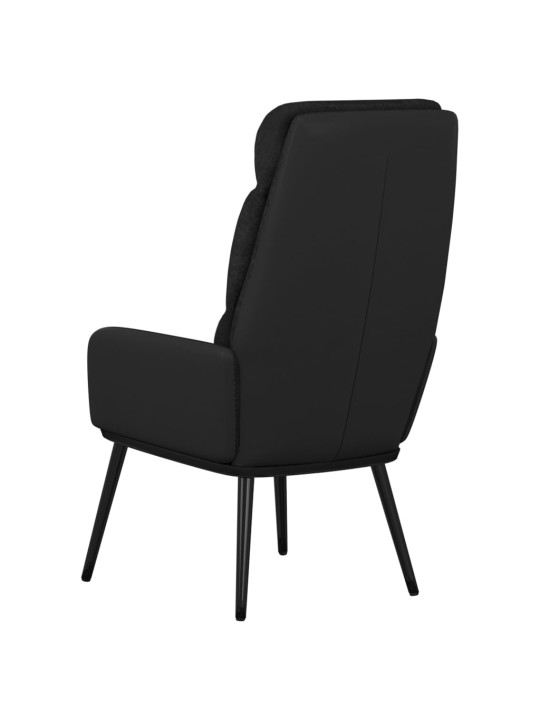 Relaxační křeslo černé textil