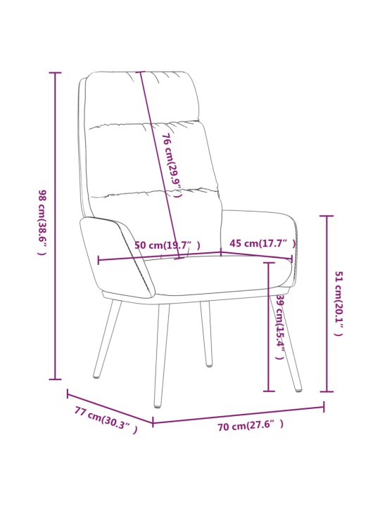 Relaxační křeslo černé textil