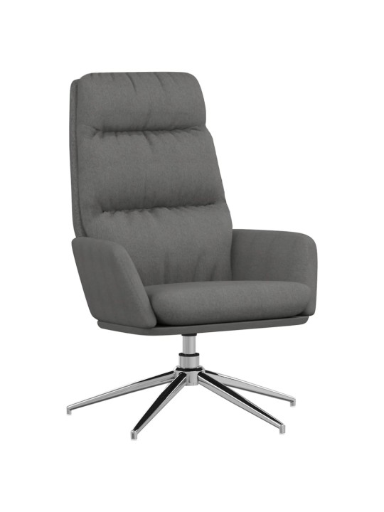 Relaxační křeslo světle šedé textil