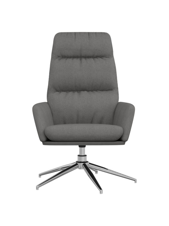 Relaxační křeslo světle šedé textil