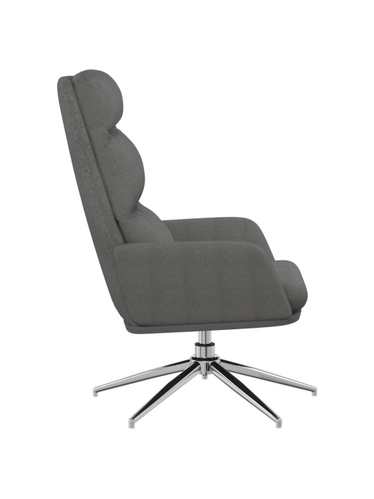 Relaxační křeslo světle šedé textil