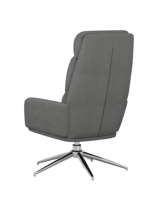 Relaxační křeslo světle šedé textil
