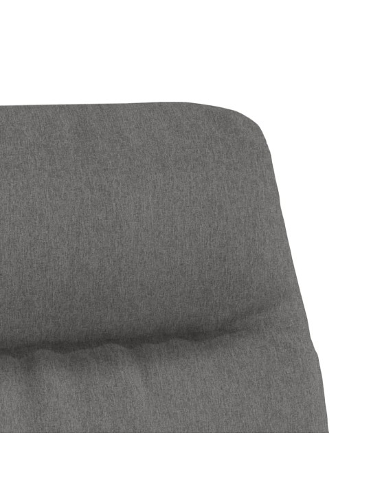 Relaxační křeslo světle šedé textil