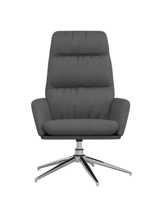 Relaxační křeslo tmavě šedé textil