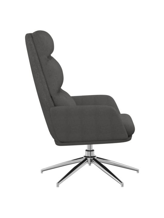 Relaxační křeslo tmavě šedé textil