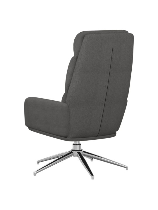 Relaxační křeslo tmavě šedé textil