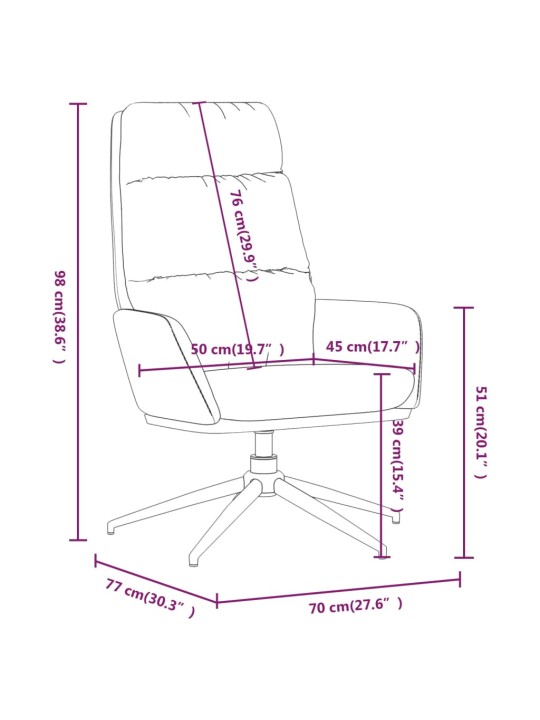 Relaxační křeslo tmavě šedé textil