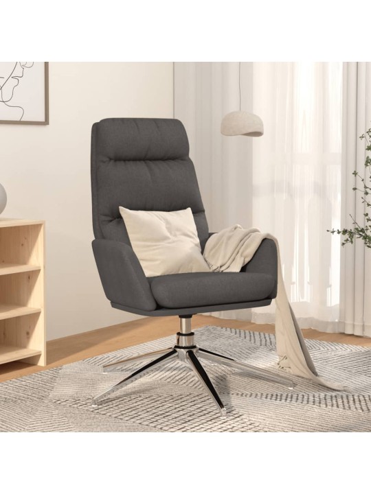 Relaxační křeslo tmavě šedé textil
