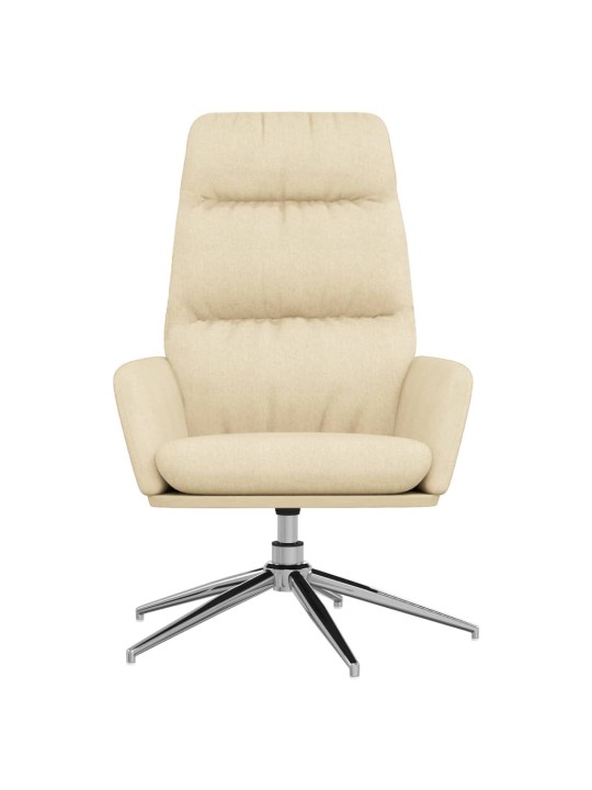 Relaxační křeslo krémové textil
