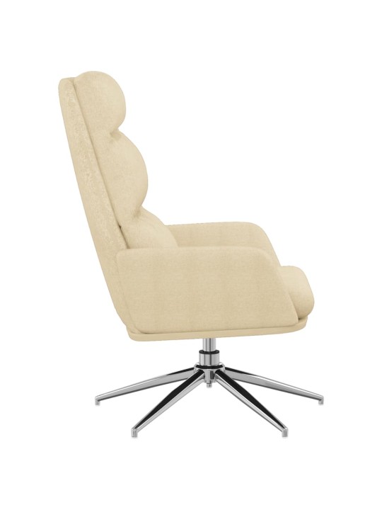 Relaxační křeslo krémové textil