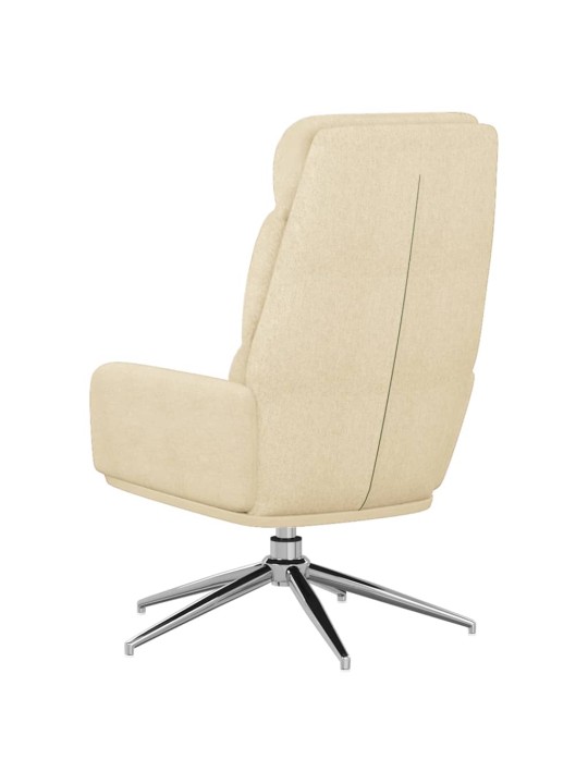 Relaxační křeslo krémové textil