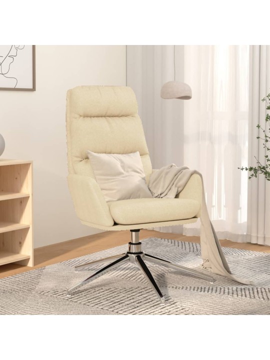 Relaxační křeslo krémové textil