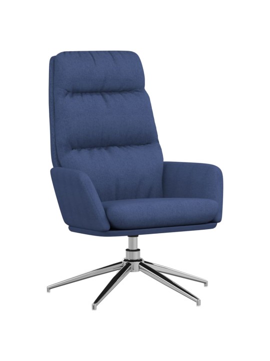 Relaxační křeslo modré textil