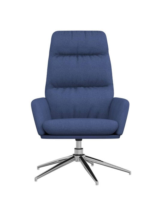 Relaxační křeslo modré textil