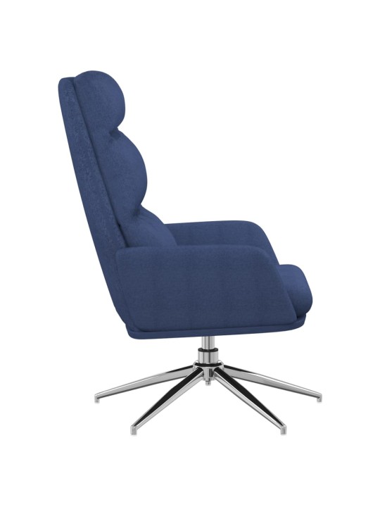 Relaxační křeslo modré textil