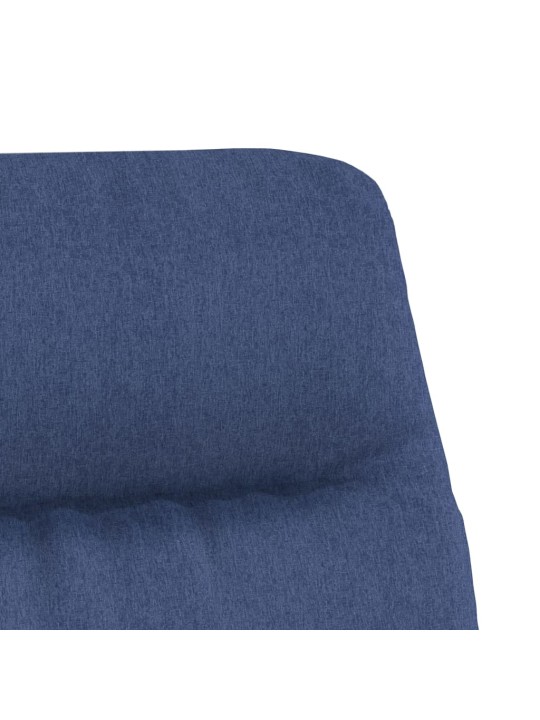 Relaxační křeslo modré textil