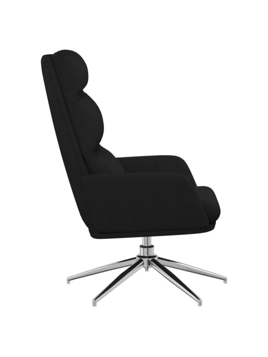 Relaxační křeslo černé textil