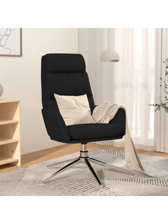 Relaxační křeslo černé textil