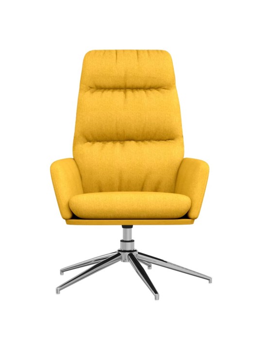 Relaxační křeslo hořčicově žluté textil