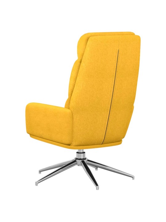 Relaxační křeslo hořčicově žluté textil