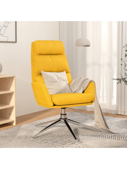 Relaxační křeslo hořčicově žluté textil