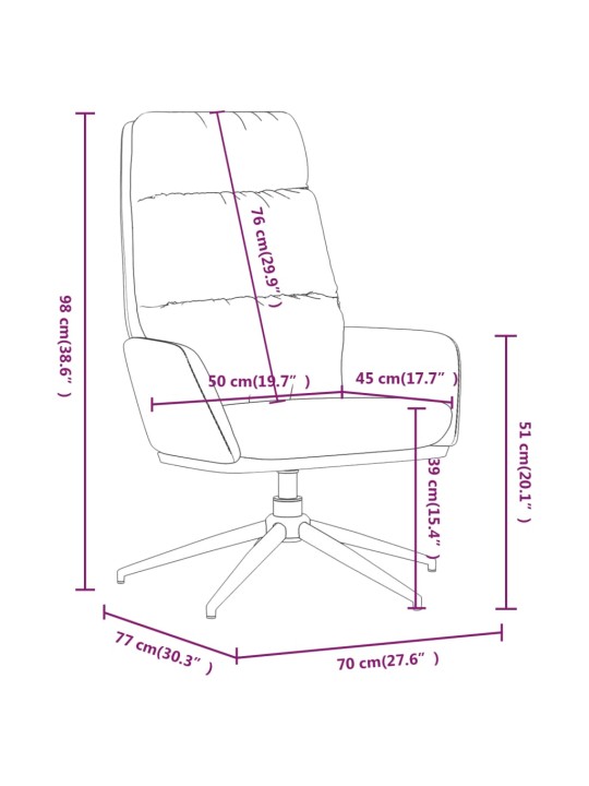 Relaxační křeslo taupe textil