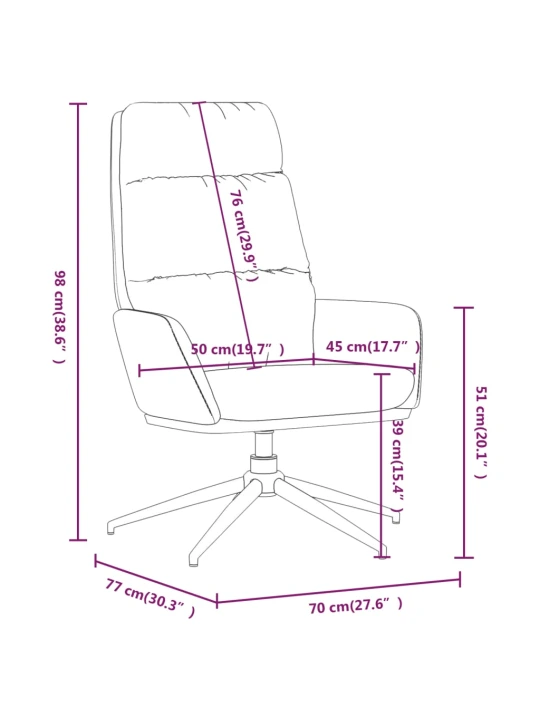 Relaxační křeslo taupe textil