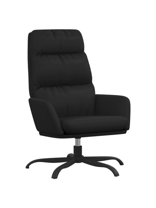 Relaxační křeslo černé umělá kůže